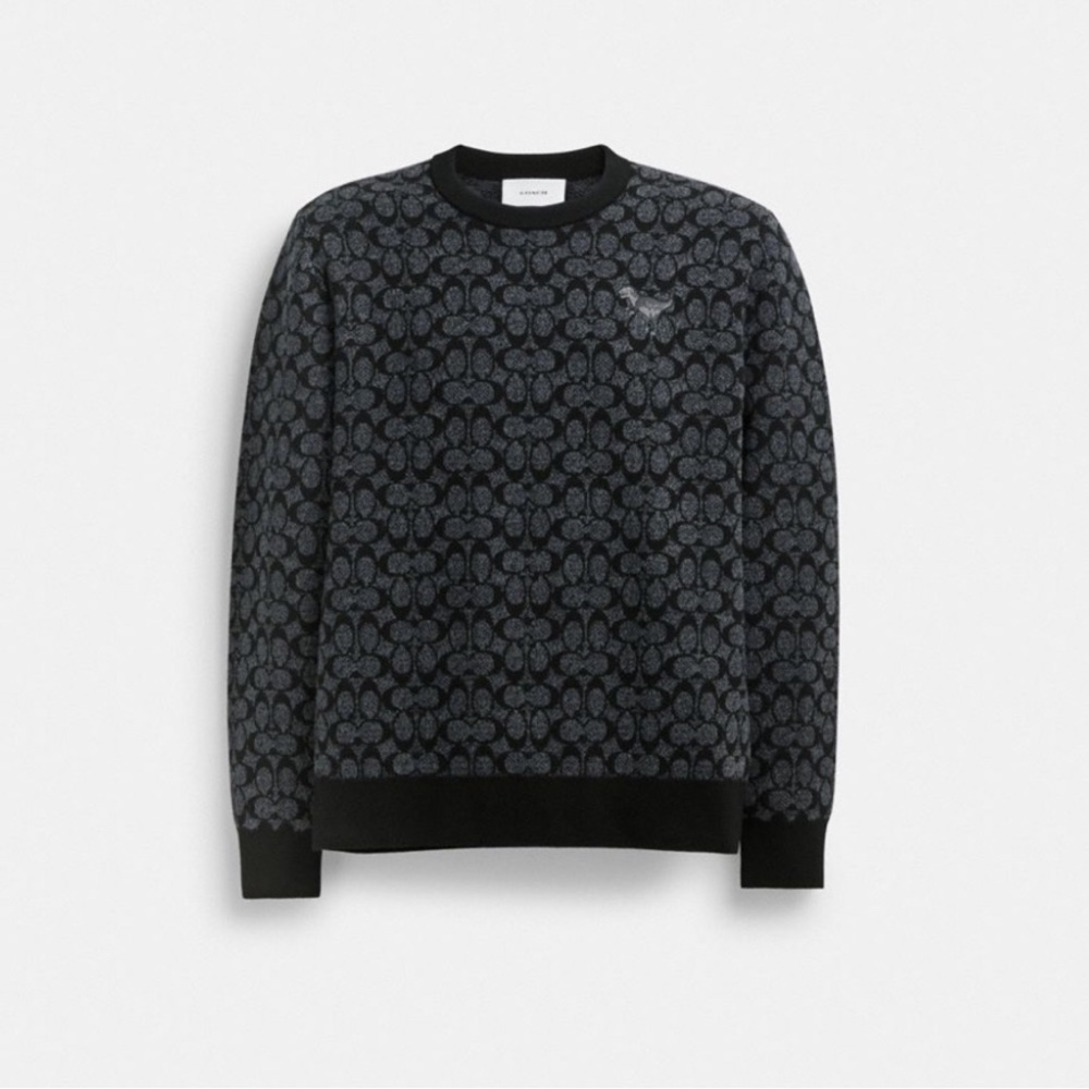 NWT Coach Rexy Sweater Size XXS  Black/Charcoal CP968